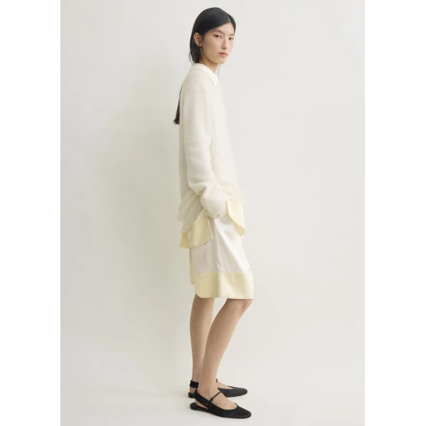 Totême Long Open Weave Knit Off-White - Knitwear - Scandinavian Minimalist Luxury at Coveti