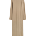 Totême Long Satin Dress Latte - Dresses - Scandinavian Minimalist Luxury at Coveti
