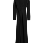 Totême Long-Sleeve Slouch Waist Dress Black - Dresses - Scandinavian Minimalist Luxury at Coveti