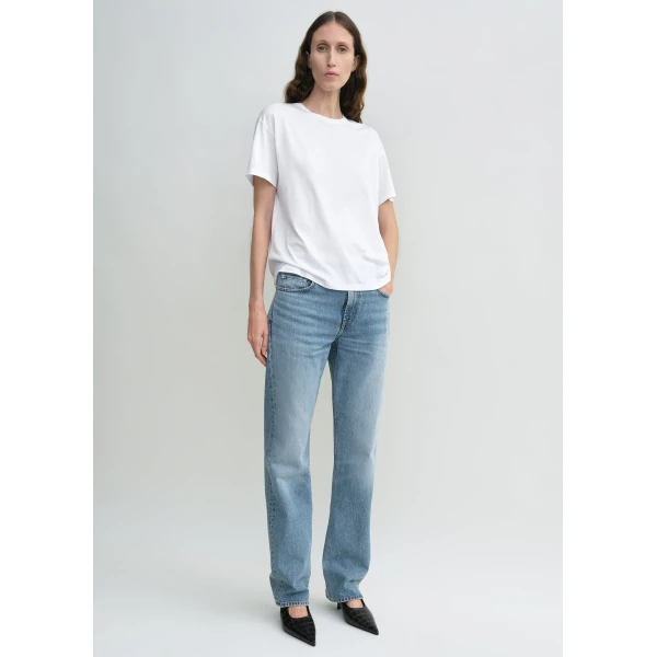 Totême Low Straight Denim True Vintage Blue - Pants - Scandinavian Minimalist Luxury at Coveti