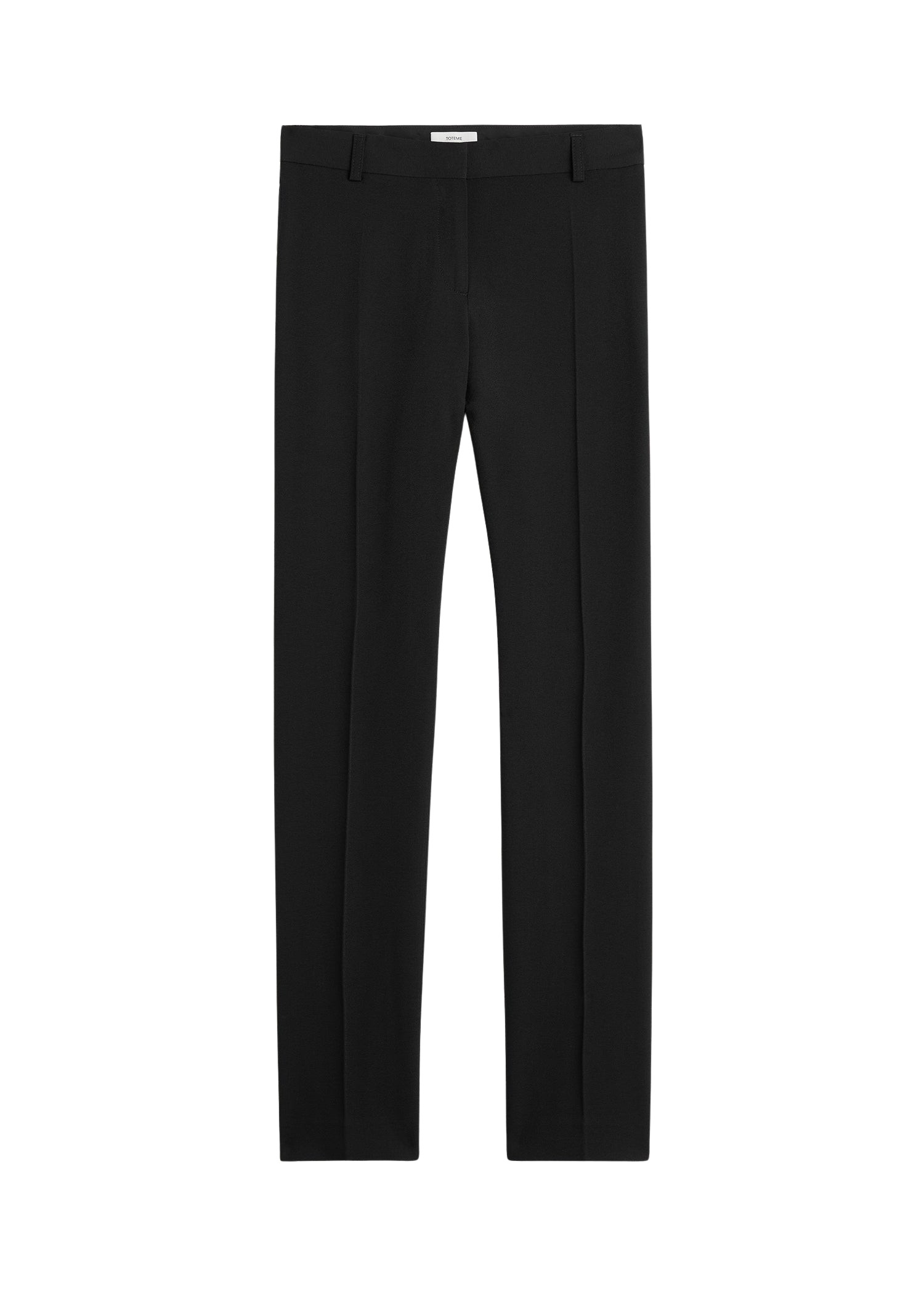 Toteme-Low-Waist-Slim-Evening-Trousers-Black66778_nobg Totême Low-Waist Slim Evening Trousers Black - Pants - Scandinavian Minimalist Luxury at Coveti