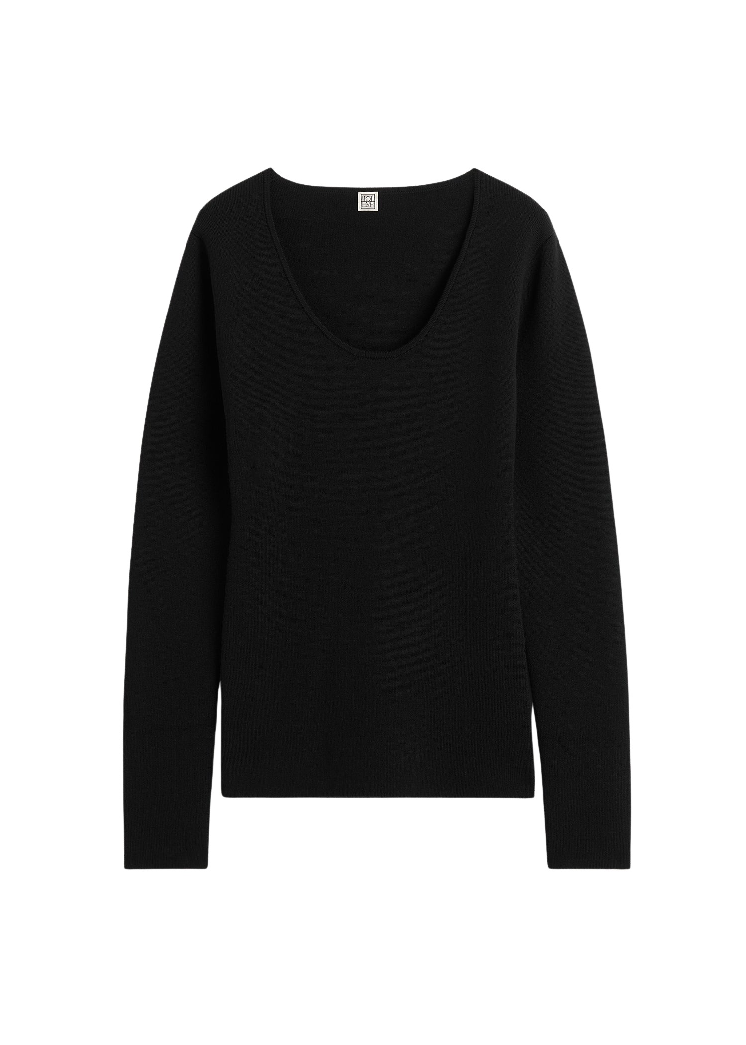 Toteme-Merino-Knit-Top-Black71120_nobg Totême Merino Knit Top Black - Knitwear - Scandinavian Minimalist Luxury at Coveti