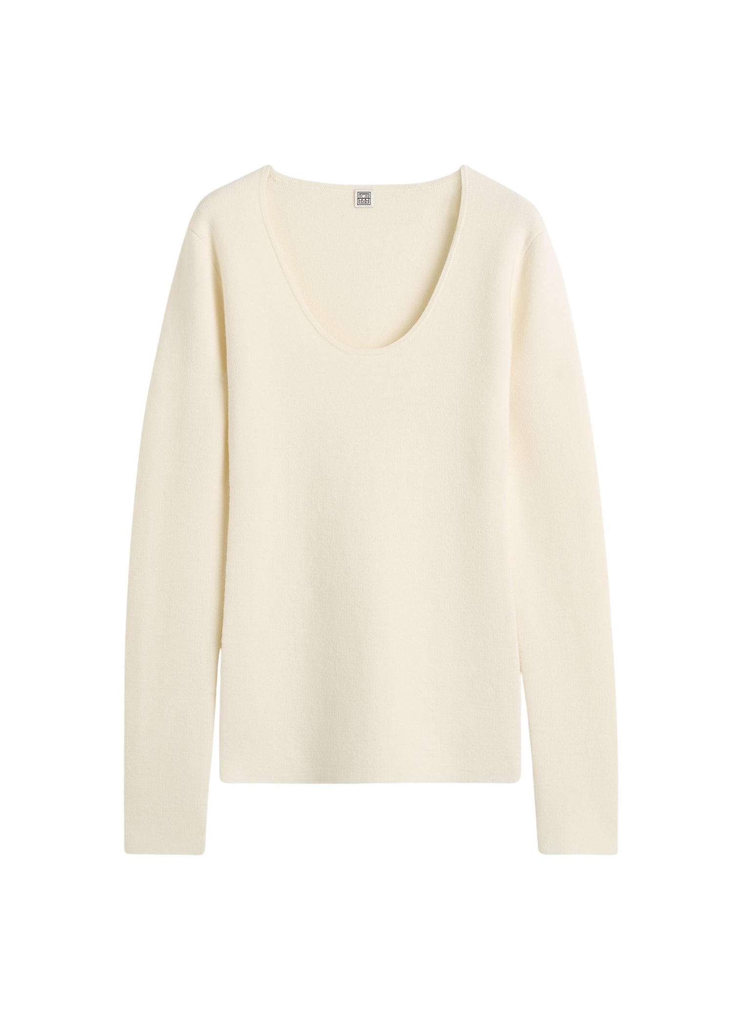 Totême Merino Knit Top Ecru - Knitwear - Scandinavian Minimalist Luxury at Coveti