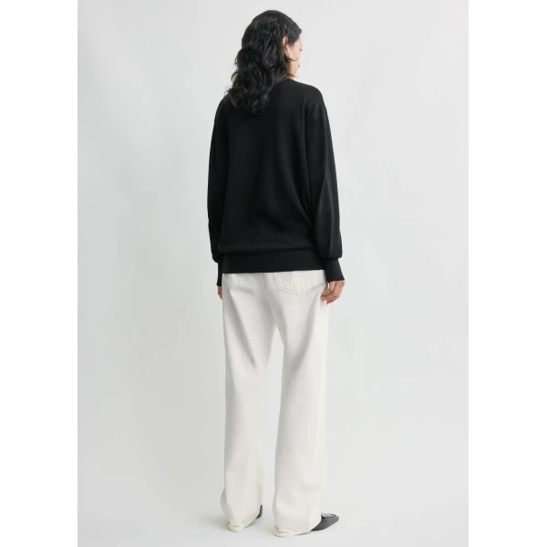 Totême Merino Turtleneck Black - Knitwear - Scandinavian Minimalist Luxury at Coveti