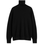 Totême Merino Turtleneck Black - Knitwear - Scandinavian Minimalist Luxury at Coveti