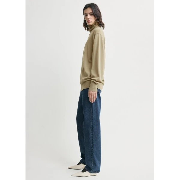 Totême Merino Turtleneck Desert - Knitwear - Scandinavian Minimalist Luxury at Coveti