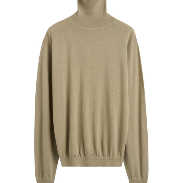 Totême Merino Turtleneck Desert - Knitwear - Scandinavian Minimalist Luxury at Coveti