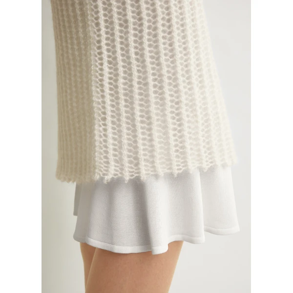 Totême Mohair Knit Tank Dress Off-White - Dresses - Scandinavian Minimalist Luxury at Coveti