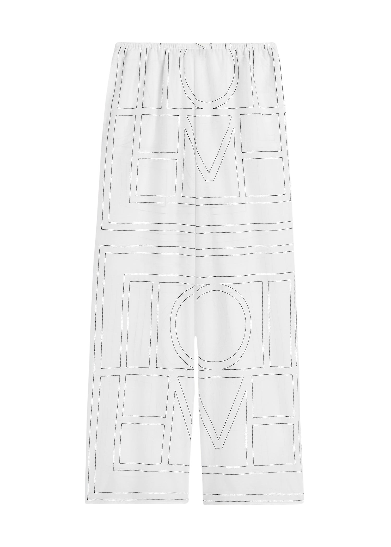 Toteme-Monogram-Cotton-Blend-PJ-Bottoms-WhiteBlack77544_nobg Totême Monogram Cotton-Blend PJ Bottoms White/Black - Loungewear - Scandinavian Minimalist Luxury at Coveti