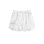 Totême Monogram Cotton PJ Shorts White/Black - Loungewear - Scandinavian Minimalist Luxury at Coveti
