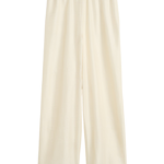 Totême Monogram Silk PJ Bottoms Cream - Loungewear - Scandinavian Minimalist Luxury at Coveti