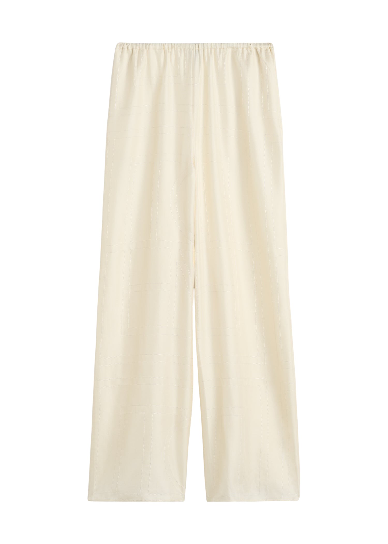 Toteme-Monogram-Silk-PJ-Bottoms-Cream20117_nobg Totême Monogram Silk PJ Bottoms Cream - Loungewear - Scandinavian Minimalist Luxury at Coveti