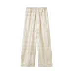 Totême Monogram Silk PJ Bottoms Ivory - Loungewear - Scandinavian Minimalist Luxury at Coveti