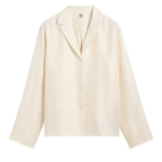 Totême Monogram Silk PJ Top Cream - Loungewear - Scandinavian Minimalist Luxury at Coveti
