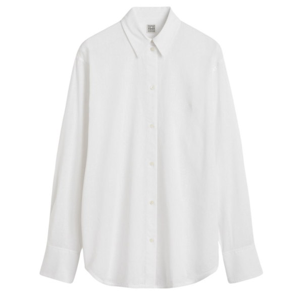 Totême Oversized Summer Shirt White - Tops - Scandinavian Minimalist Luxury at Coveti