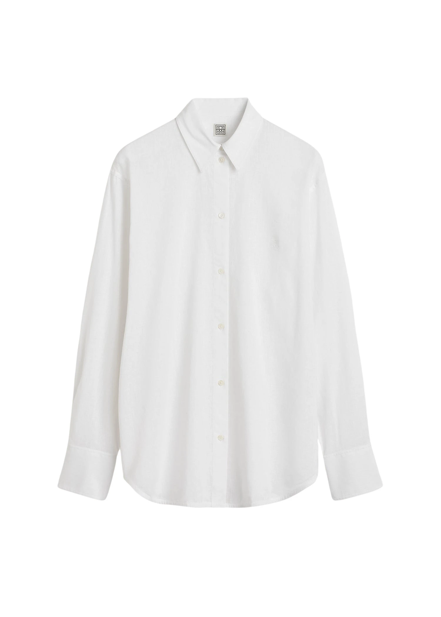 Toteme-Oversized-Summer-Shirt-White75019_nobg Totême Oversized Summer Shirt White - Tops - Scandinavian Minimalist Luxury at Coveti