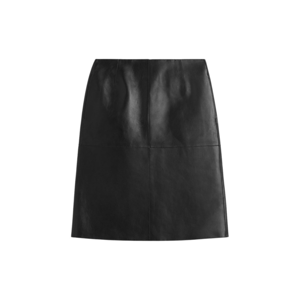 Totême Paneled Leather Skirt Black - Skirts - Scandinavian Minimalist Luxury at Coveti