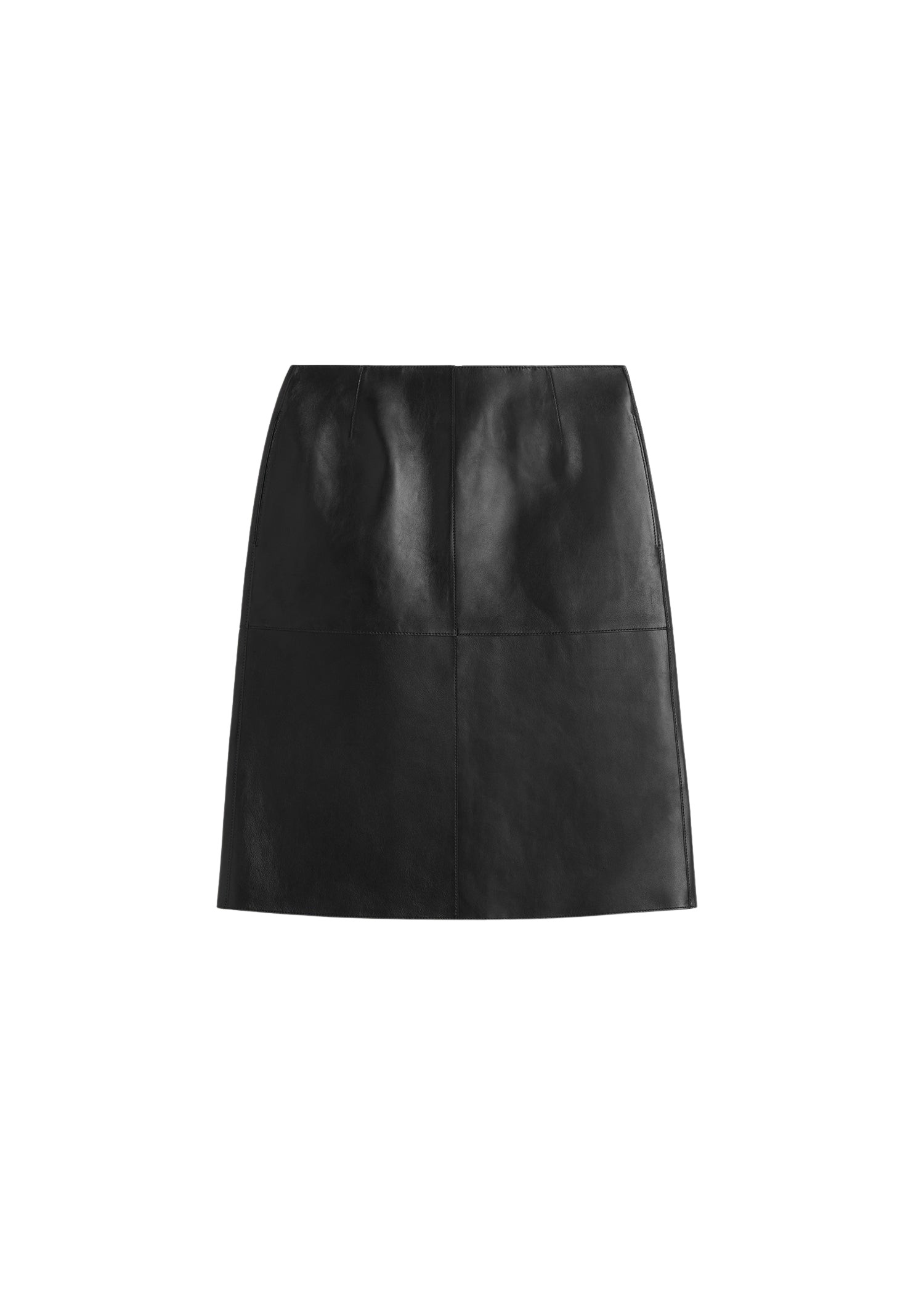 Toteme-Paneled-Leather-Skirt-Black44459_nobg Totême Paneled Leather Skirt Black - Skirts - Scandinavian Minimalist Luxury at Coveti