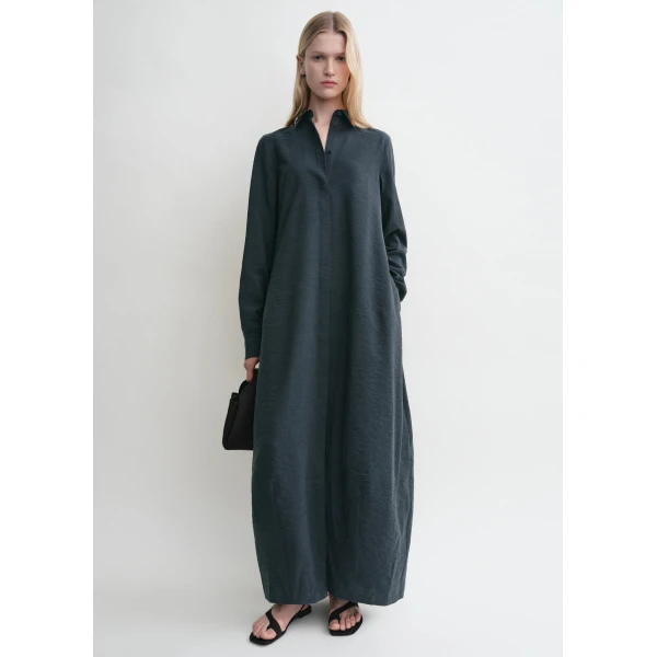 Totême Parachute Shirtdress Nightfall - Dresses - Scandinavian Minimalist Luxury at Coveti