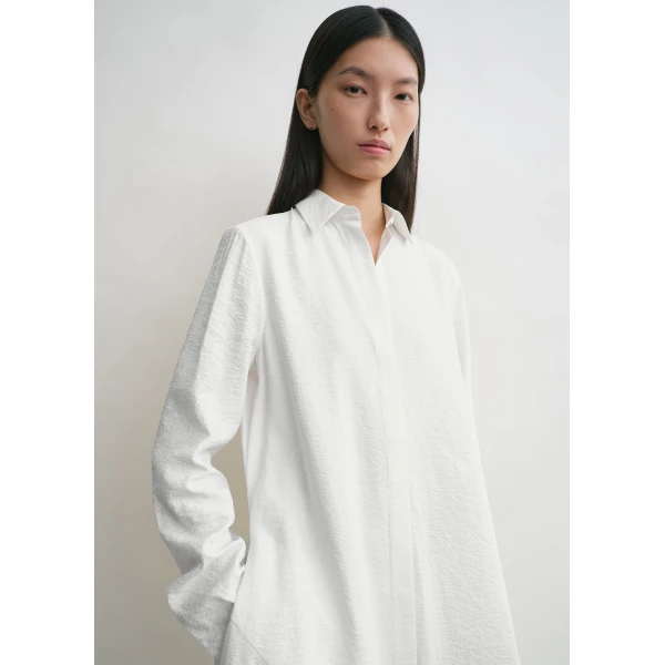 Totême Parachute Shirtdress White - Dresses - Scandinavian Minimalist Luxury at Coveti