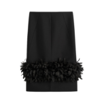 Totême Petal Skirt Black - Skirts - Scandinavian Minimalist Luxury at Coveti