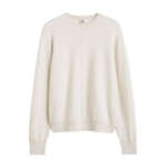 Totême Pintucked Sweater Ecru - Knitwear - Scandinavian Minimalist Luxury at Coveti