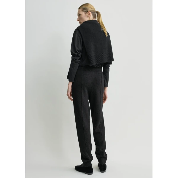 Totême Pintucked Sweatpants Charcoal - Pants - Scandinavian Minimalist Luxury at Coveti