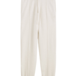 Totême Pintucked Sweatpants Ecru - Pants - Scandinavian Minimalist Luxury at Coveti