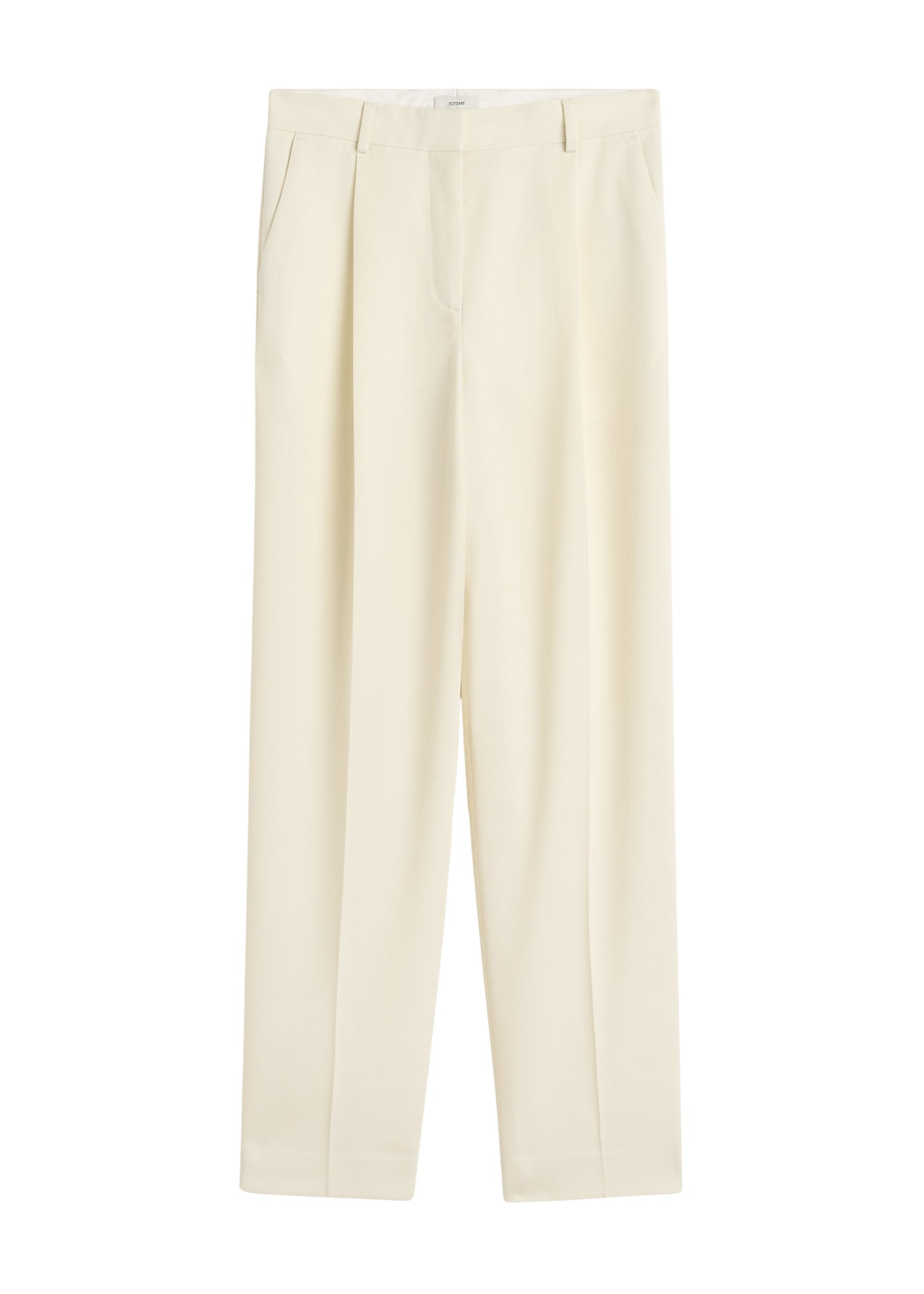 Totême Pleat Trousers Off-White - Pants - Scandinavian Minimalist Luxury at Coveti