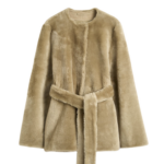 Totême Plush Shearling Jacket Rye - Jackets - Scandinavian Minimalist Luxury at Coveti