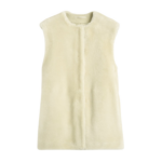 Totême Plush Shearling Vest Ecru - Jackets - Scandinavian Minimalist Luxury at Coveti