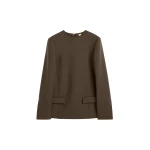 Totême Pocket Top Bark - Tops - Scandinavian Minimalist Luxury at Coveti