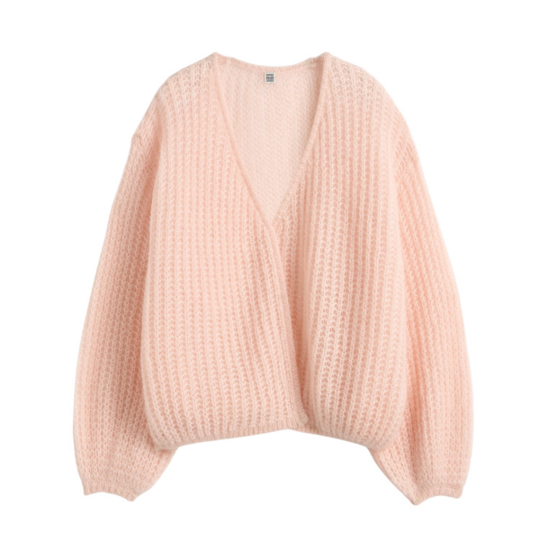 Totême Puffed Cardigan Bloom - Knitwear - Scandinavian Minimalist Luxury at Coveti