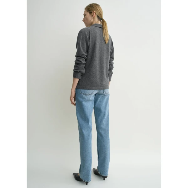 Totême Raglan-Sleeve Cashmere Cardigan Dark Grey - Knitwear - Scandinavian Minimalist Luxury at Coveti