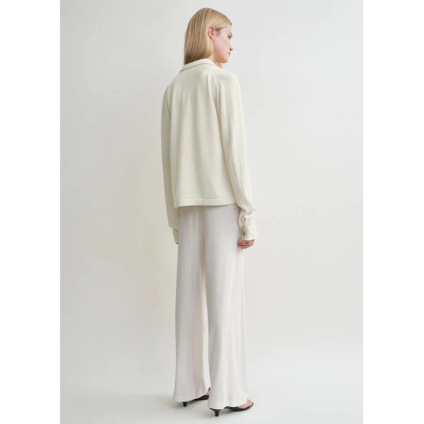 Totême Raglan-Sleeve Cashmere Cardigan White - Knitwear - Scandinavian Minimalist Luxury at Coveti