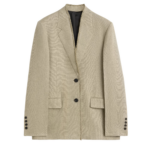 Totême Raw Lapel Jacket Beige - Jackets - Scandinavian Minimalist Luxury at Coveti