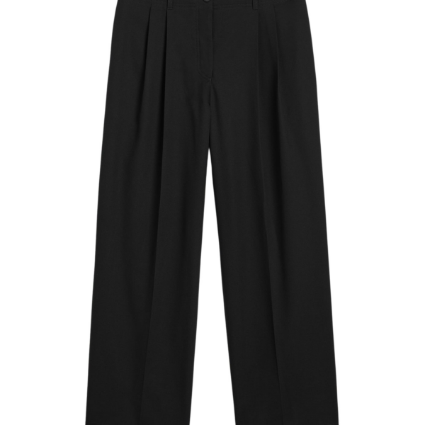 Totême Relaxed Chino Trousers Black - Pants - Scandinavian Minimalist Luxury at Coveti