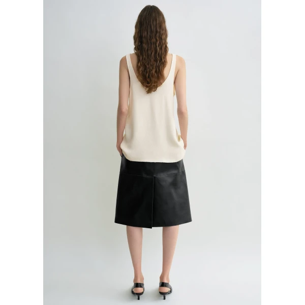 Totême Sablé Tank Macadamia - Tops - Scandinavian Minimalist Luxury at Coveti