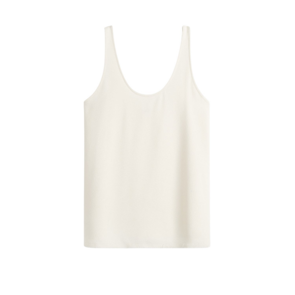 Totême Sablé Tank Macadamia - Tops - Scandinavian Minimalist Luxury at Coveti
