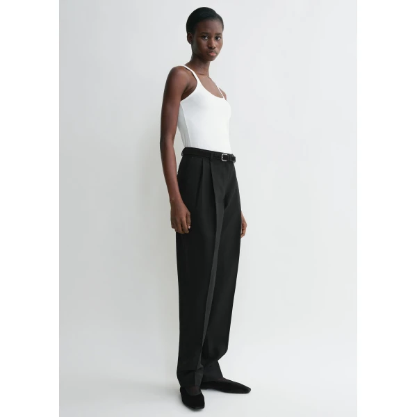 Totême Scoop Neck Rib Tank White - Tops - Scandinavian Minimalist Luxury at Coveti