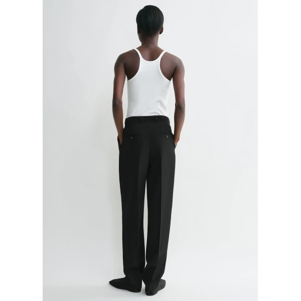Totême Scoop Neck Rib Tank White - Tops - Scandinavian Minimalist Luxury at Coveti
