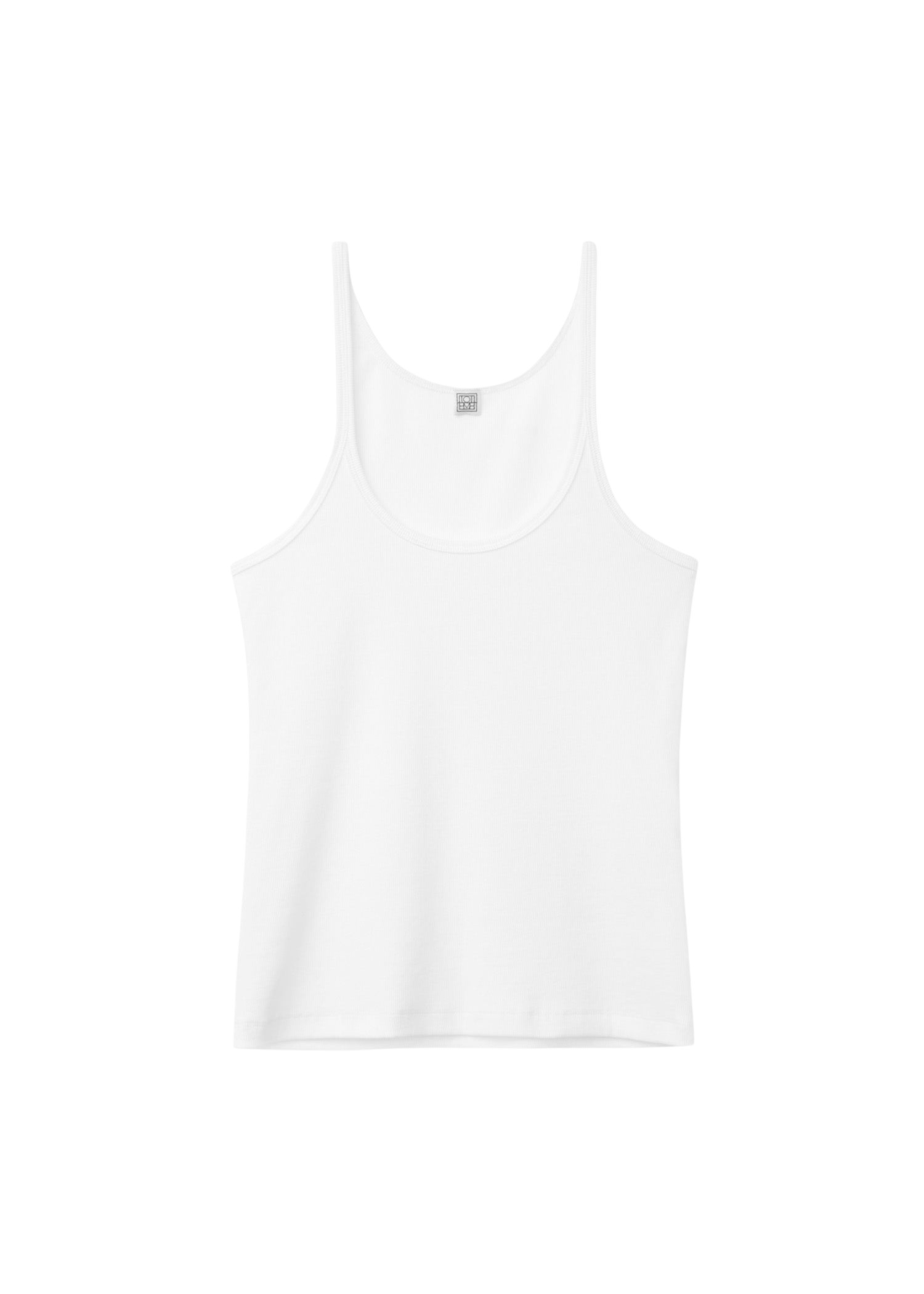 Toteme Scoop Neck Rib Tank White Top