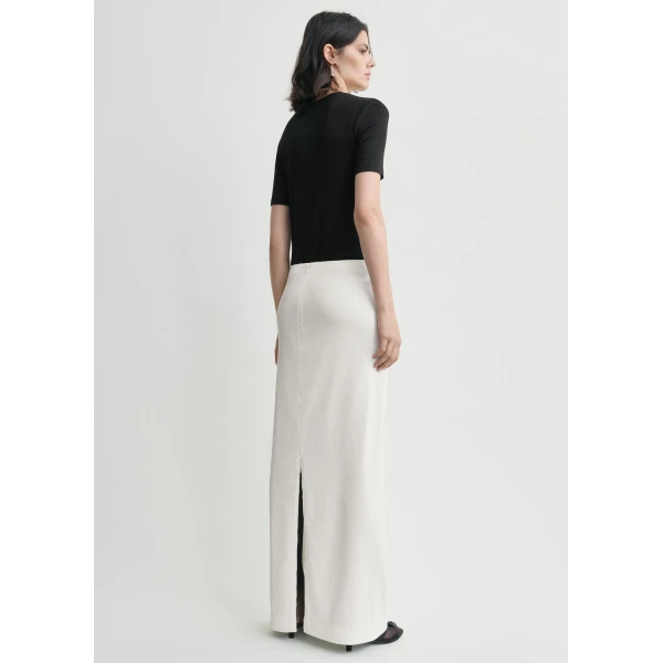 Totême Sequin Skirt White - Skirts - Scandinavian Minimalist Luxury at Coveti