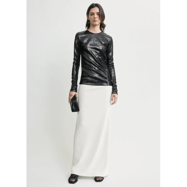 Totême Sequin Top Black - Tops - Scandinavian Minimalist Luxury at Coveti