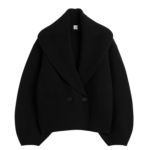 Toteme-Shawl-Lapel-Cardigan-Black84481_nobg Totême Shawl-Lapel Cardigan Black - Knitwear - Scandinavian Minimalist Luxury at Coveti