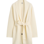 Totême Shawl-Lapel Robe Ecru - Robes - Scandinavian Minimalist Luxury at Coveti