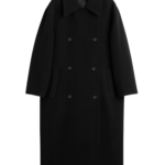 Totême Shield Coat Black - Coats - Scandinavian Minimalist Luxury at Coveti