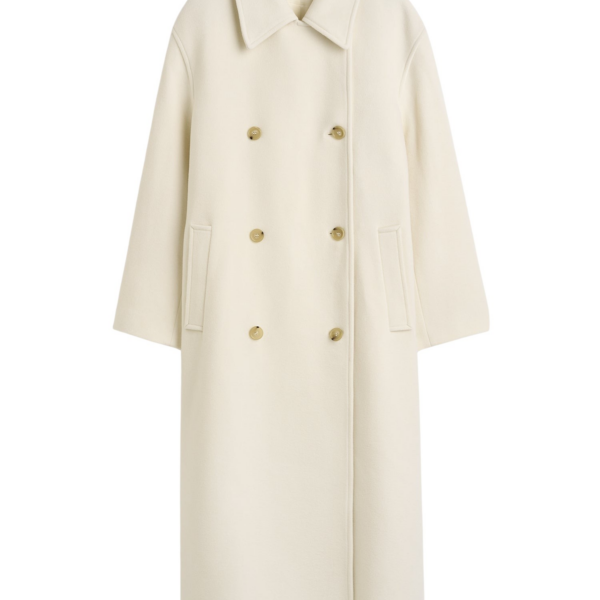 Totême Shield Coat Ecru - Coats - Scandinavian Minimalist Luxury at Coveti