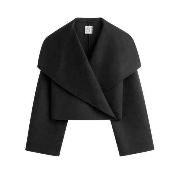 Totême Signature Doublé Jacket Black - Jackets - Scandinavian Minimalist Luxury at Coveti