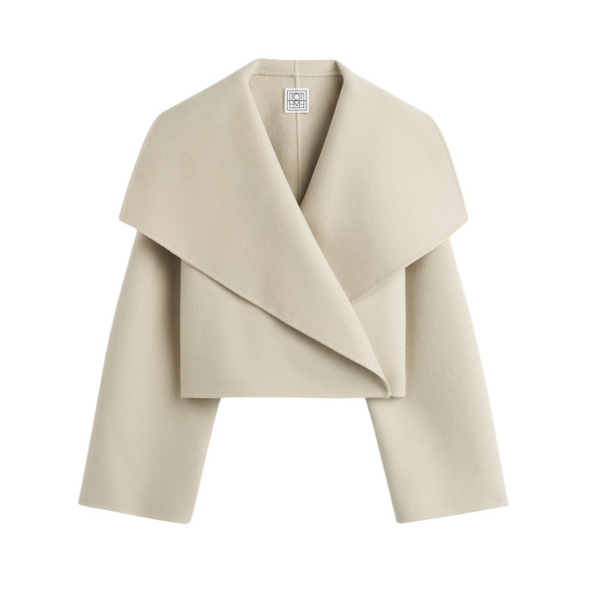 Totême Signature Doublé Jacket Peanut - Jackets - Scandinavian Minimalist Luxury at Coveti